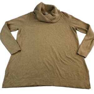 Chico's‎ Zenergy Pullover Brown Sweater Cotton/Cashmere Blend Women's Size Large
